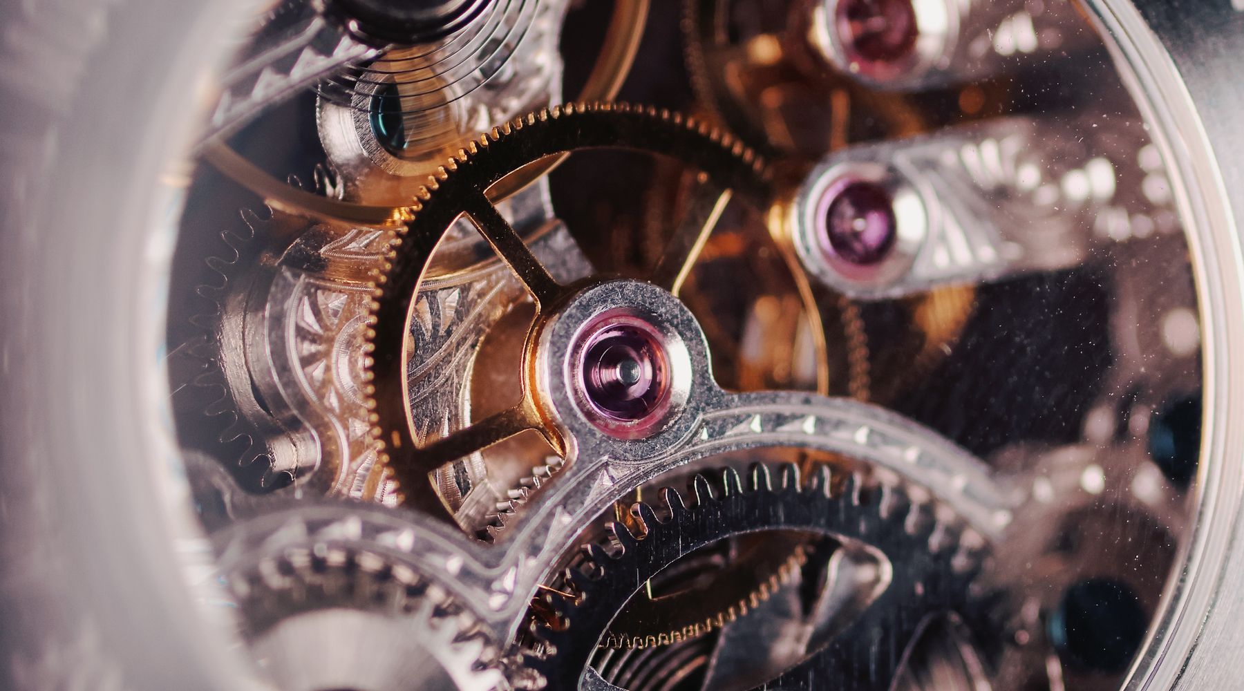 Macro view of a watch movement